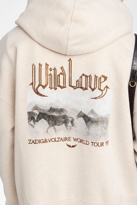 Mia Strass Zip-Up Cardigan